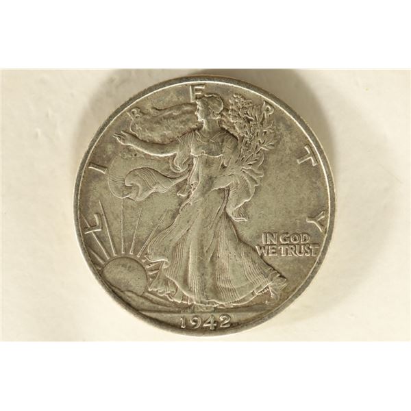 1942-S SILVER WALKING LIBERTY HALF DOLLAR