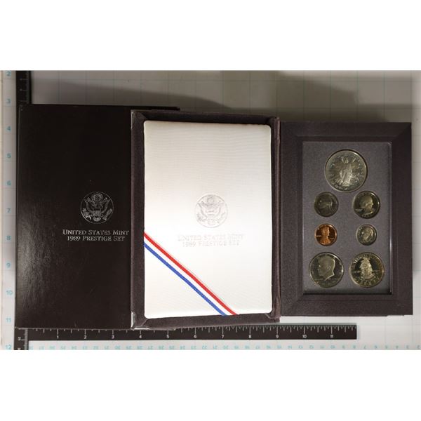 1989 US PRESTIGE PROOF SET IN BOX WITH CERTIFICATE