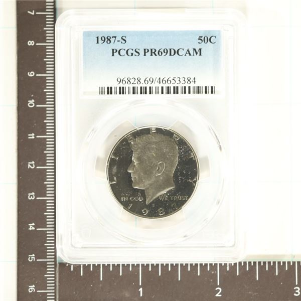 1987-S KENNEDY HALF DOLLAR PCGS PR69 DCAM