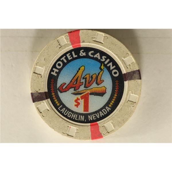 AVI HOTEL & CASINO $1 CASINO CHIP LAUGHLIN, NV