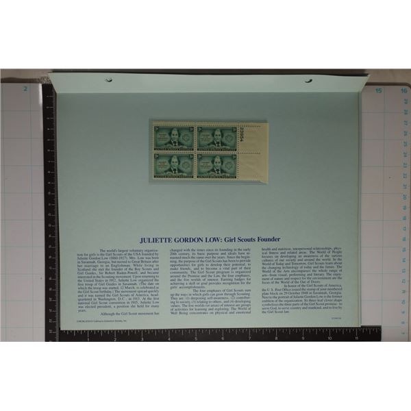 5 US UNCANCELED POSTAGE BLOCKS OF US STAMPS: