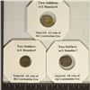 Image 1 : 3 ROMAN ANCIENT COINS: TWO SOLDIERS W/1 STANDARD