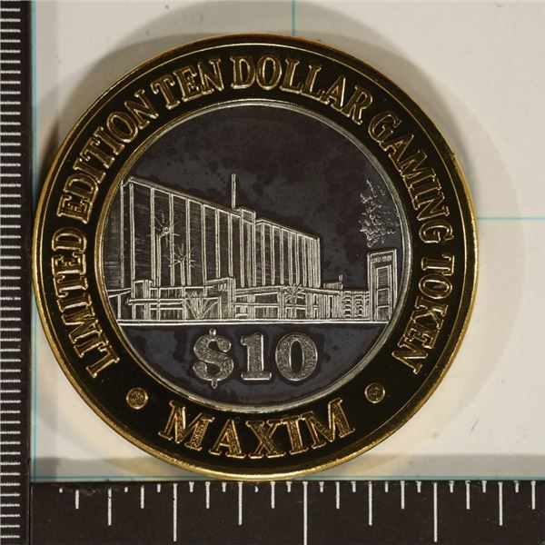 CASINO $10 SILVER TOKEN (UNC) MAXIM LAS VEGAS, NV