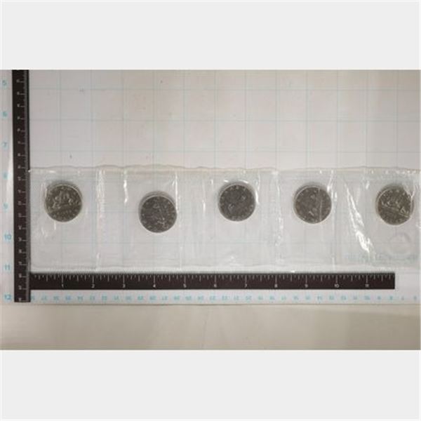 5-CANADA (PF LIKE) DOLLARS IN PLASTIC SLEEVE