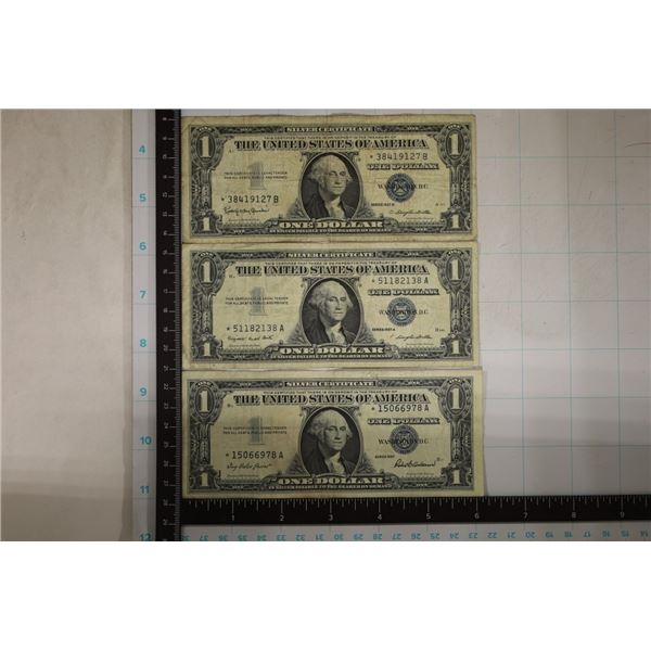 3-STAR NOTE US $1 SILVER CERTIFICATES: 1957,