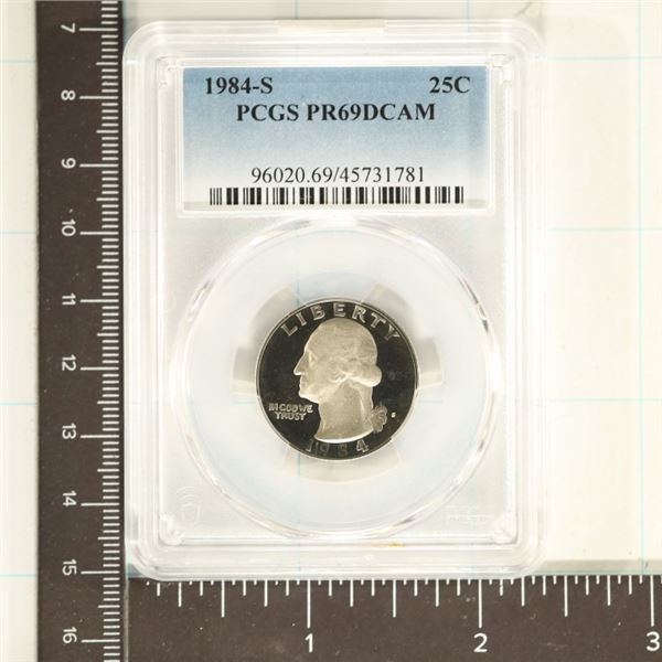 1984-S WASHINGTON QUARTER PCGS PR69 DCAM