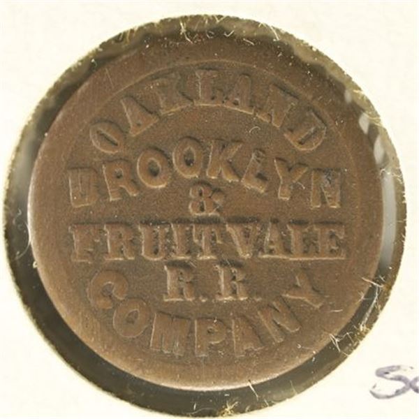 1871 HARD TIMES TOKEN OAKLAND, BROOKLYN &