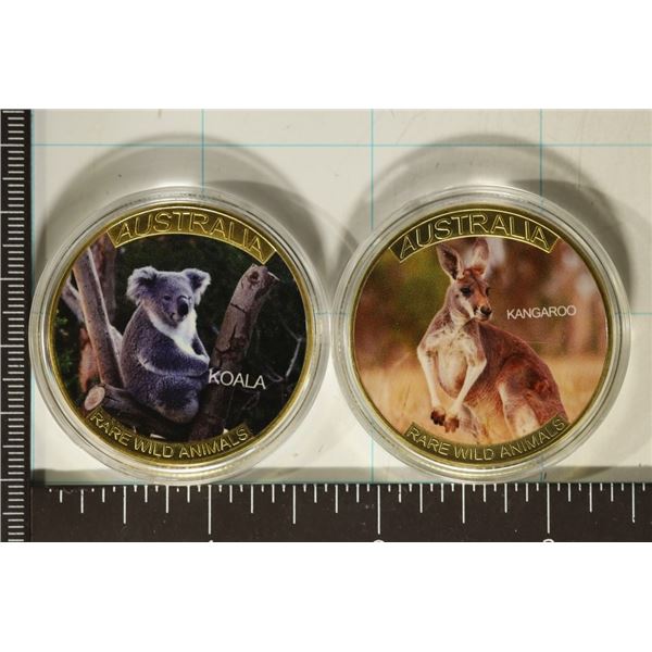 2-AUSTRALIA ''RARE WILD ANIMALS'' TOKENS,