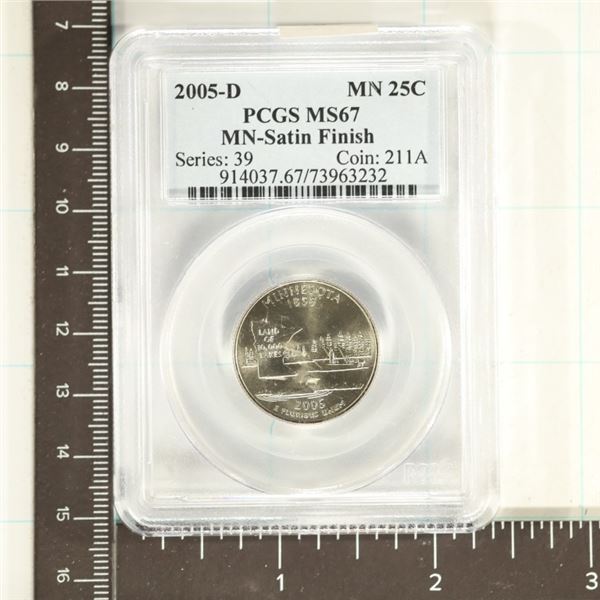 2005-D SAN FRANCISCO MINNESOTA QUARTER PCGS MS67