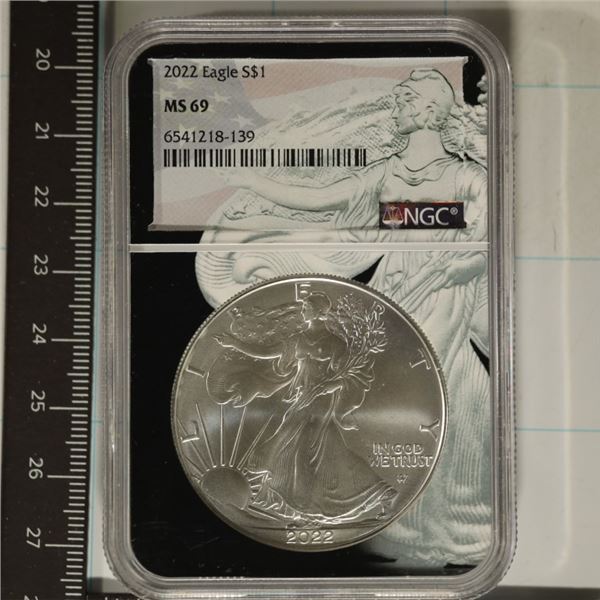 2022 AMERICAN SILVER EAGLE NGC MS69 TYPE II