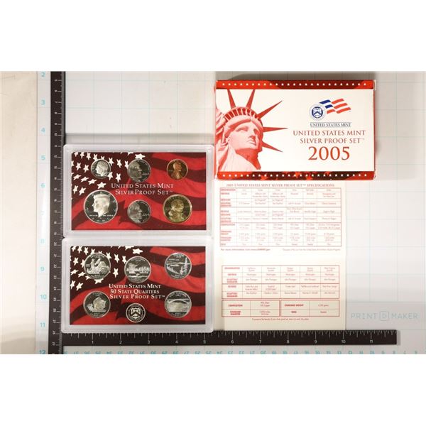 2005 US SILVER PROOF SET (WITH BOX) AND
