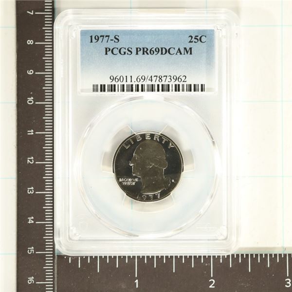 1977-S WASHINGTON QUARTER PCGS PR69 DCAM