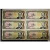 Image 1 : 6-DOMINICAN 1 PESO BILLS: FOUR ARE CRISP