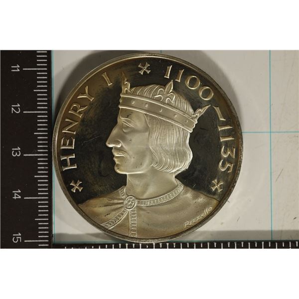 39.1 STERLING SILVER ROUND PF HENRY I  X1100-1135
