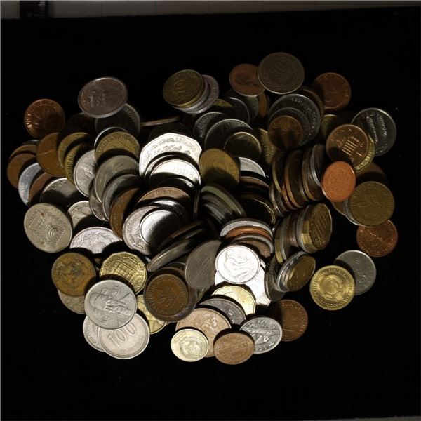 29 OZ. OF FOREIGN ASSORTED COINS: DIFFERENT
