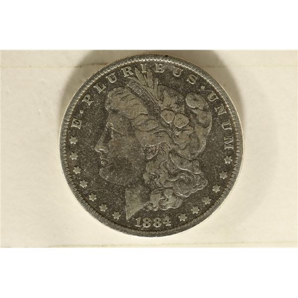 1884 WHIZZED MORGAN SILVER DOLLAR