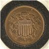 Image 1 : 1864 US TWO CENT PIECE EF IN HARD PLASTIC