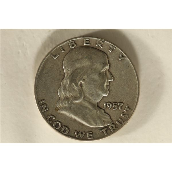 1957-D SILVER FRANKLIN HALF DOLLAR
