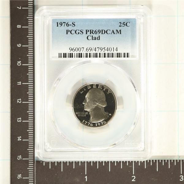 1976-S WASHINGTON QUARTER PCGS PR69 DCAM