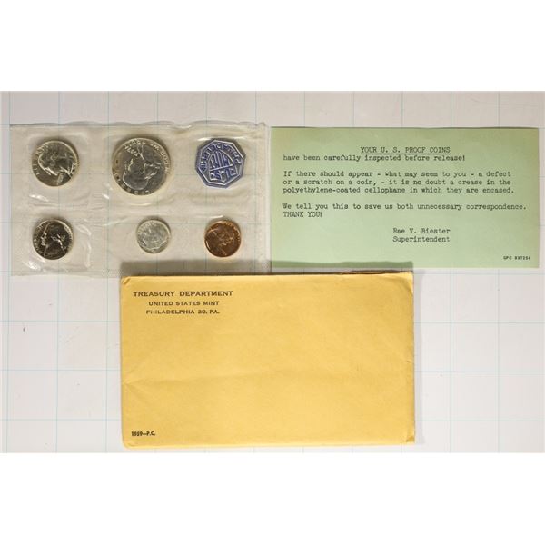 1959 US SILVER PROOF SET (WITH ENVELOPE) AND