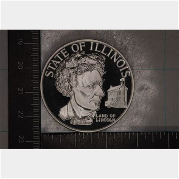 1.16 OZ. PF STERLING SILVER STATE OF ILLINOIS