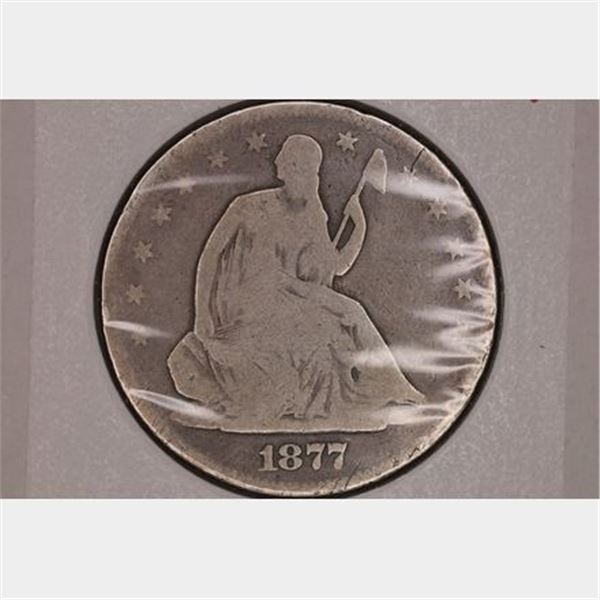 1877-S SILVER SEATED LIBERTY HALF DOLLAR