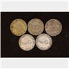 3-1944 & 2-1947 CURACAO SILVER 1/10 GULDEN COINS