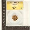 1953-D DIE CRACK LINCOLN WHEAT CENT ANACS MS65