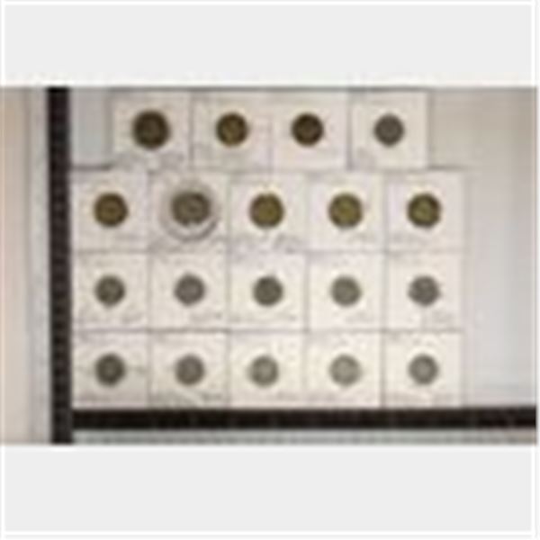 20-ARGENTINA MINOR ERROR COINS: 1921-1955. FIVE