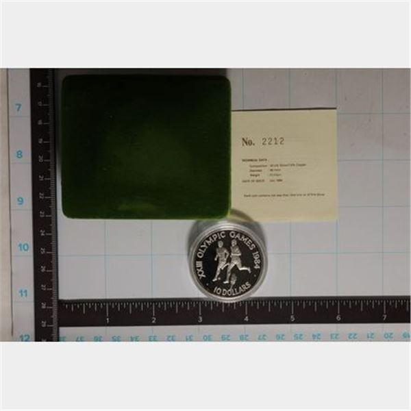 1984 SOLOMON ISLANDS STERLING SILVER $10 PF COIN