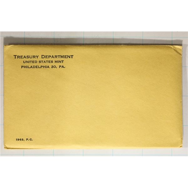 SEALED 1963 US SILVER PROOF SET (WITH ENVELOPE)
