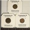 Image 1 : 3-CONSTANTIUS II ROMAN ANCIENT COINS FROM 337-361