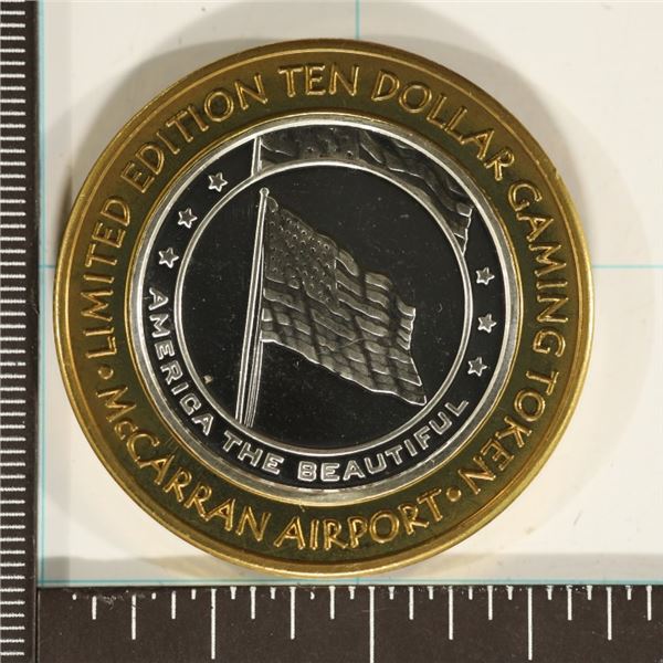 CASINO $10 SILVER TOKEN (UNC) MCCARRAN