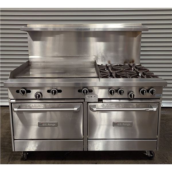 Garland 060-4G36RR 60" 4 Burner Gas Range W/Griddle & Standard Ovens