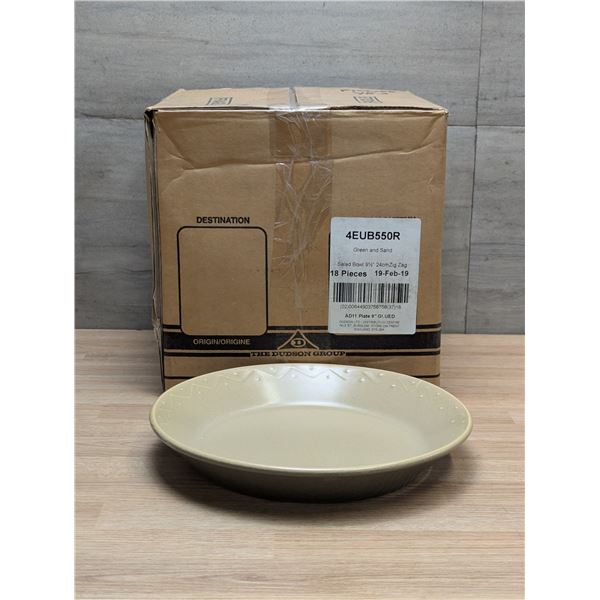 Green & Sand 9-1/2" Salad Bowls - Lot of 18 (1 Case) | ML5-1/4EUB550R