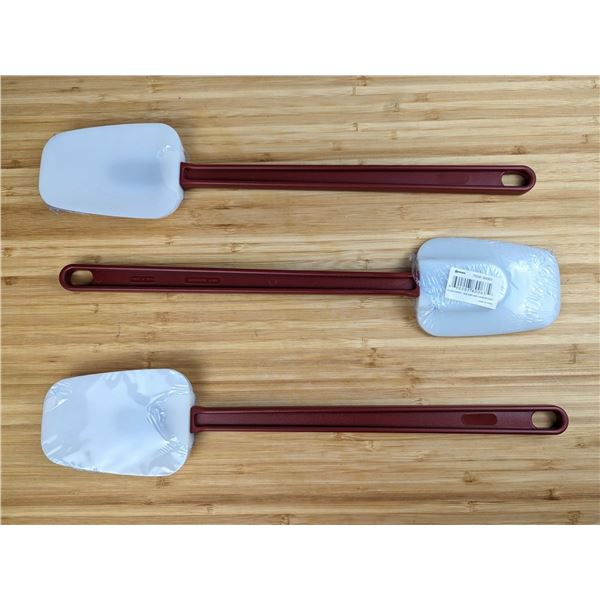 16" High Temperature Silicone Spoonulas, Omcan 80063 - Lot of 3