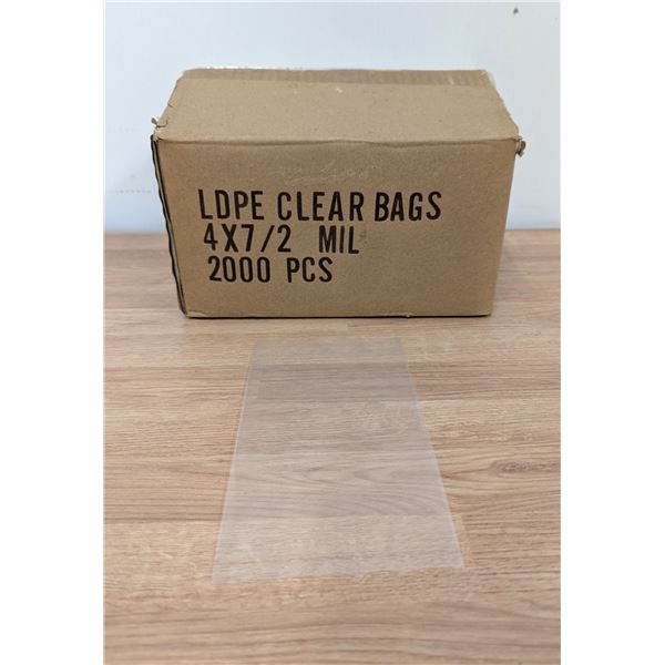 4" x 7" 2Mil LDPE Clear Bags - Lot of Approx. 60000 (30 Cases)