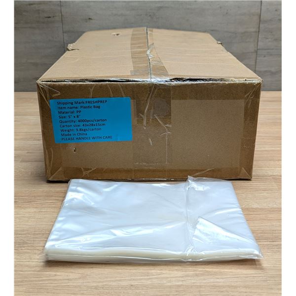 5" x 8" Plastic Bags - Lot of 12000 (3 Cases)