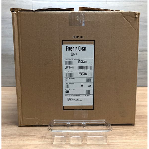 Fresh N Clear SC1-3E Snack Cube, 3 Compartment - Lot of 25344 (24 Cases)