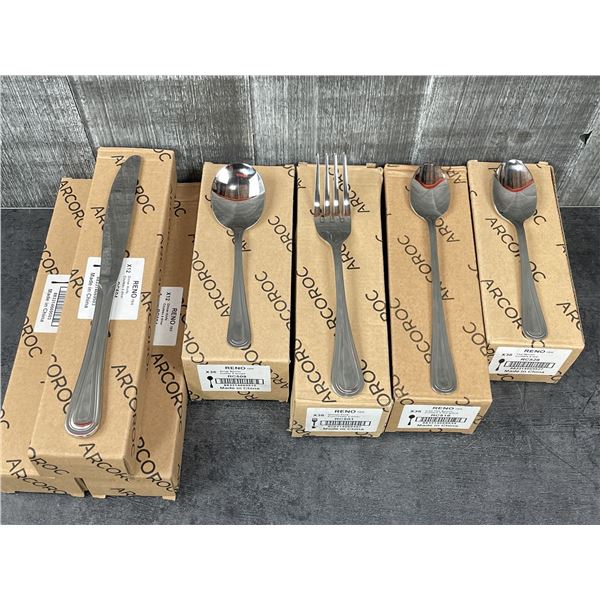 Arcoroc Reno Dinner Forks, Dinner Knives, Misc Spoons - Lot of 180pcs | L7R2/RC501 x 36(1) RC504 x 3