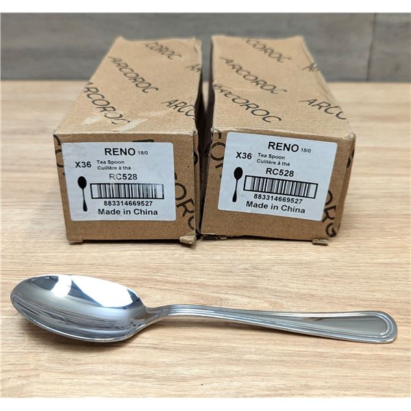 Reno Tea Spoons, Arcoroc RC528 - Lot of 72 (2 Boxes) | CC4