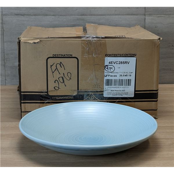 Evo Ice 11-1/2" Deep Pasta Plates - Lot of 9 | L6CR2/4EVC285RV