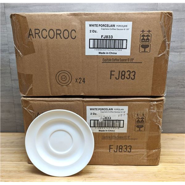 Capitale 6-1/8" Saucers, Arcoroc FJ833 - Lot of 48 (2 Cases)