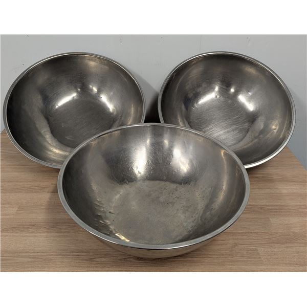 16" Dia Stainless Steel Bowls - Lot of 3 | FtB
