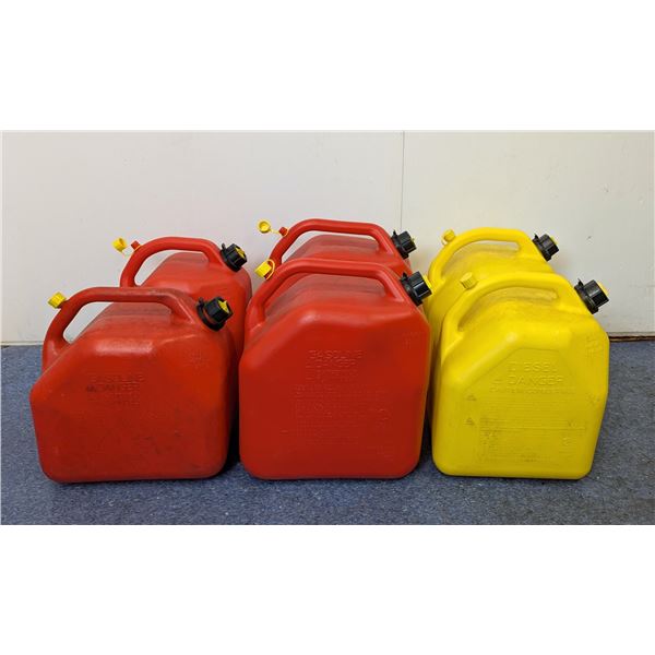 Assorted Diesel Cans & Gasoline Containers - Lot of 6pcs | AH5/MC-2