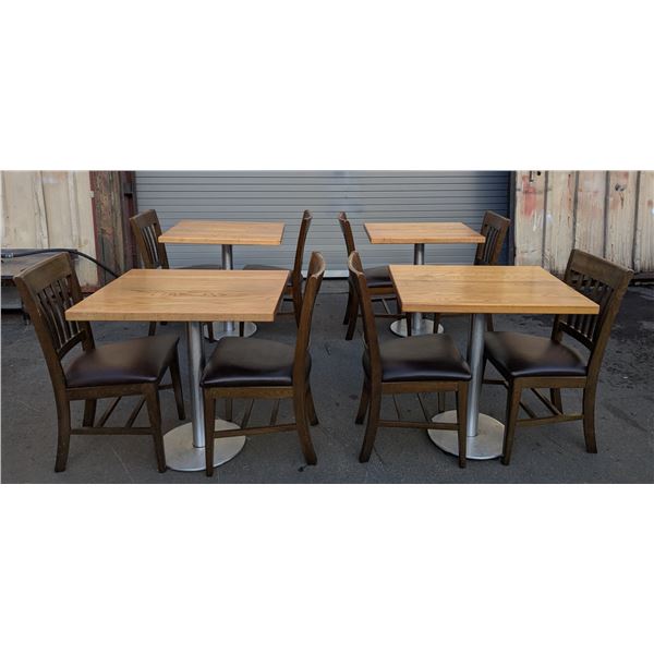 24" x 30" Dining Tables & Chairs - Lot of 48pcs | Tset4