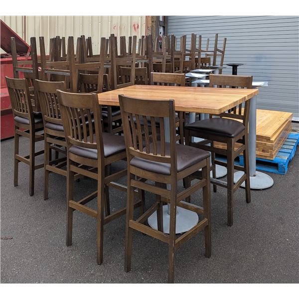 48" x 30" Bar Tables & Stools - Lot of 40pcs | Tset6