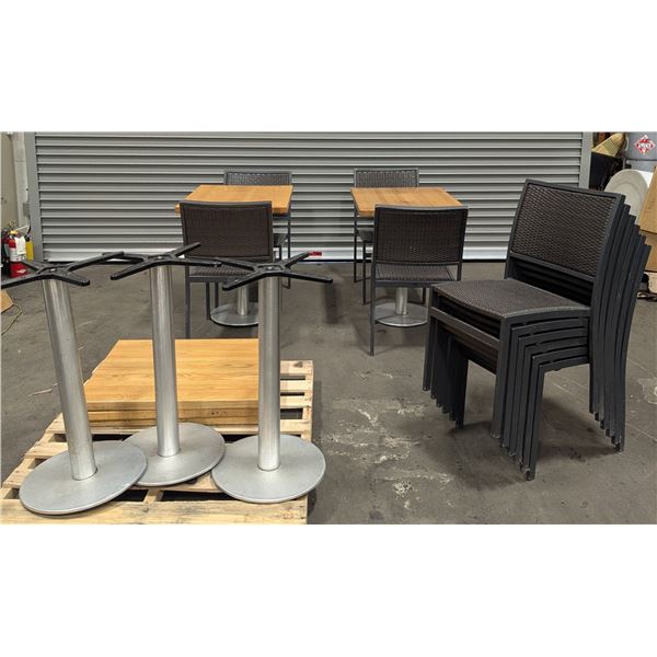 30" x 24" Dining Tables & Chairs - Lot of 15pcs | Tset7