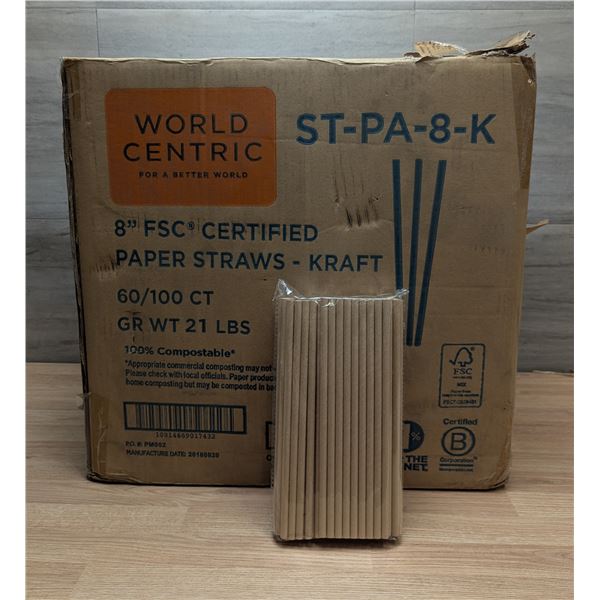 8" FSC Certified Paper Straws - Lot of 49 Packs | MC2