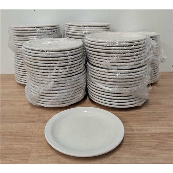 6-1/2" Dia White Round Plates - Lot of Approx. 100 | Bsml16/FtF